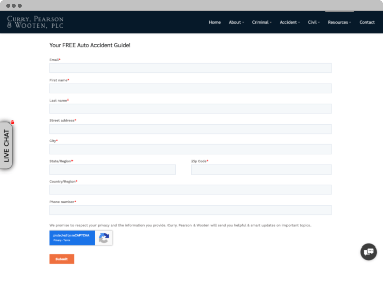 Law firm website redesign & site migration