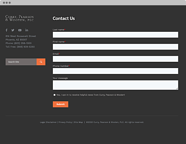 Law firm website redesign & site migration