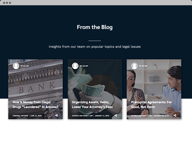 Law firm website redesign & site migration