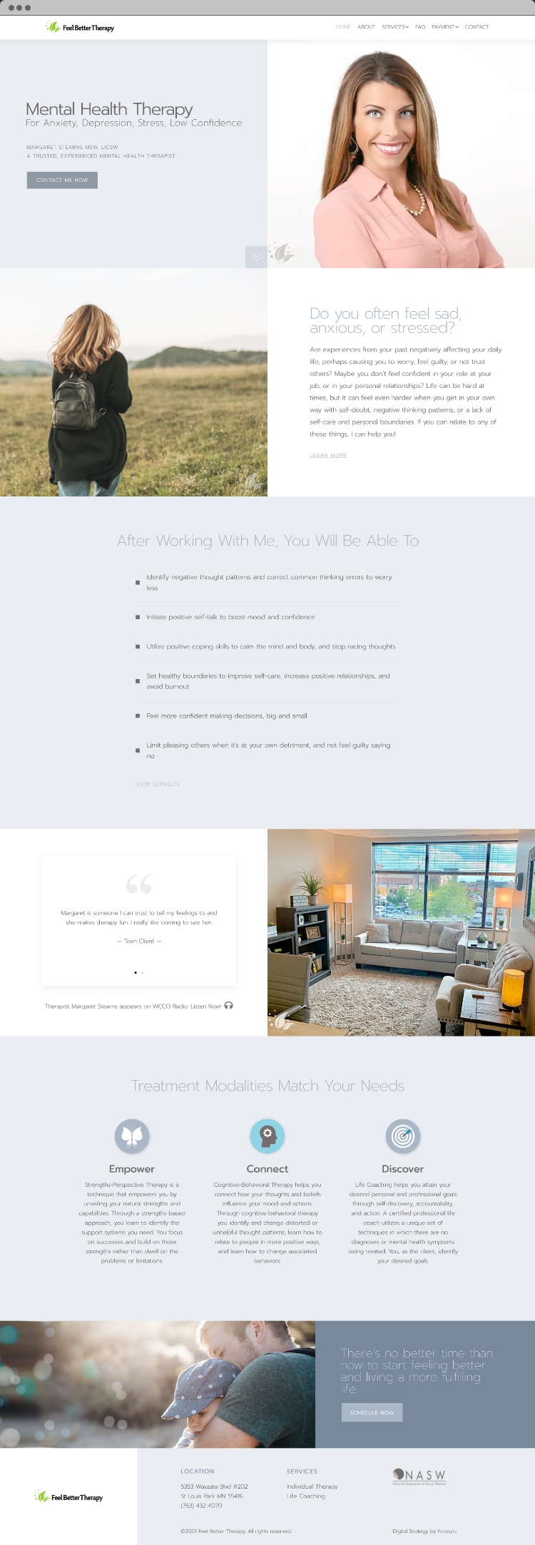 Case study of a mental health provider website
