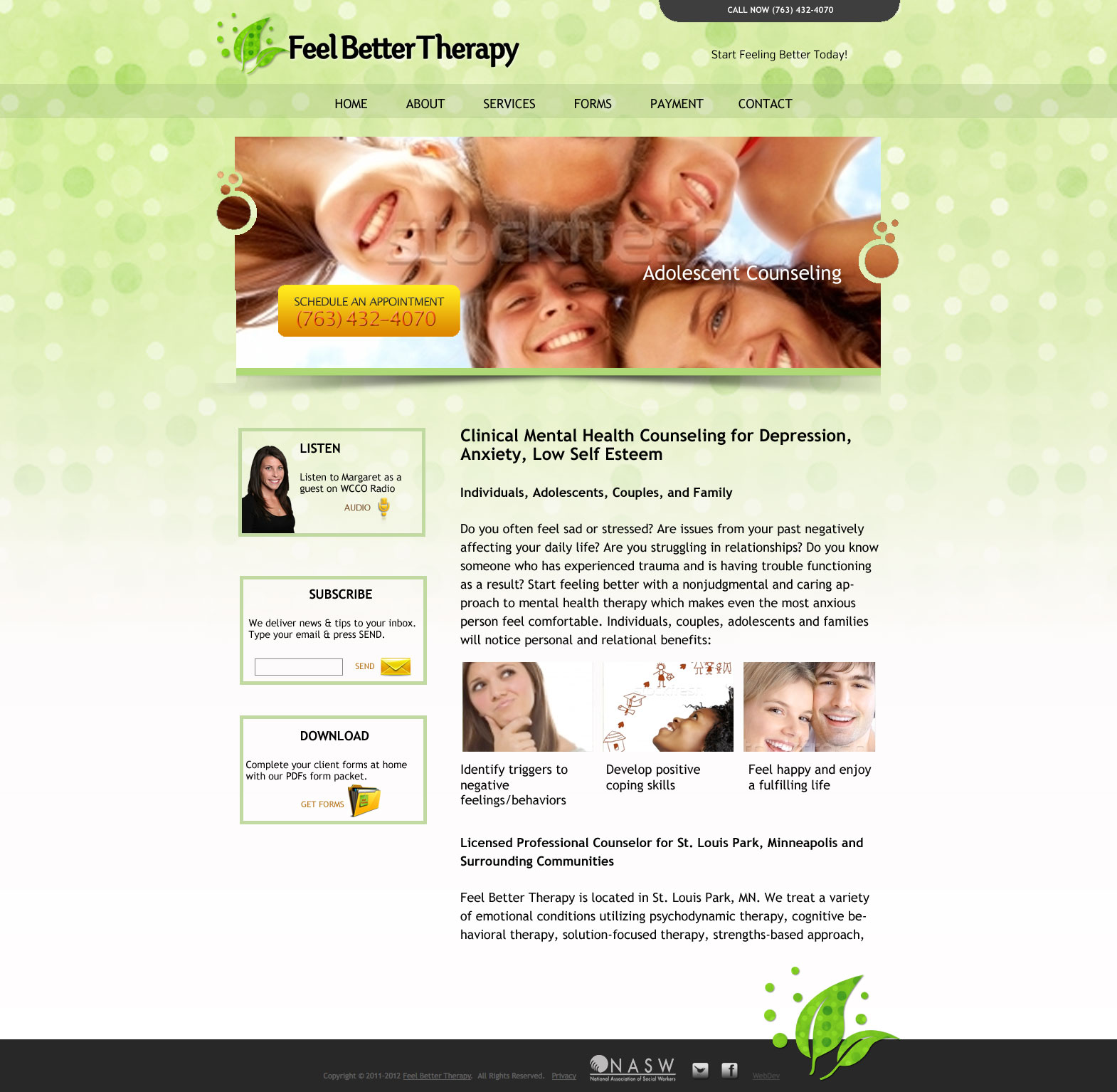 Case study of a mental health provider website